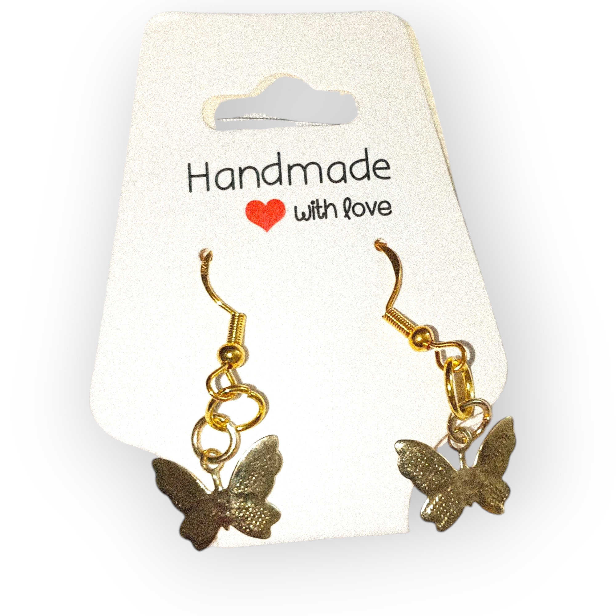 Charming Gold Butterfly Earrings 9$